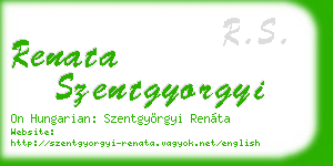 renata szentgyorgyi business card