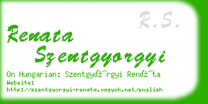 renata szentgyorgyi business card